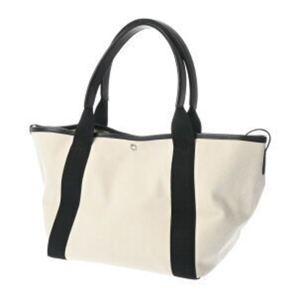 Balenciaga Biarritz Tote Black Canvas Square Calf Bag - Picture 2 of 9